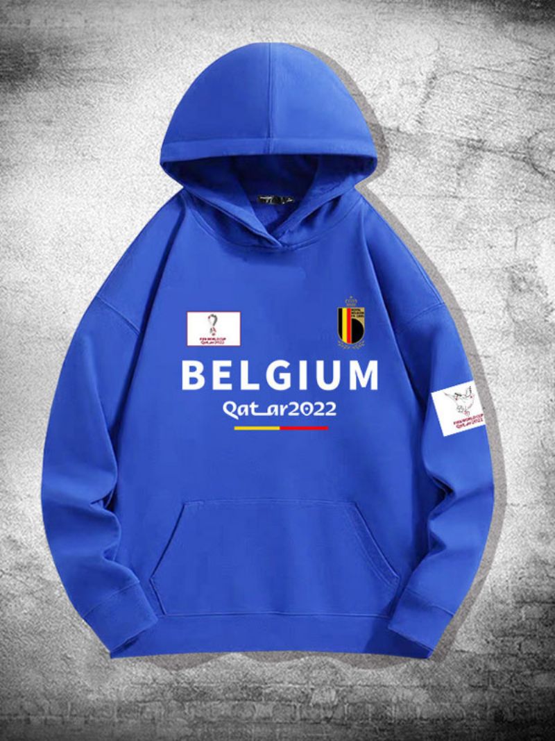 Belgien Team Hoodie Herrtröja - Blå