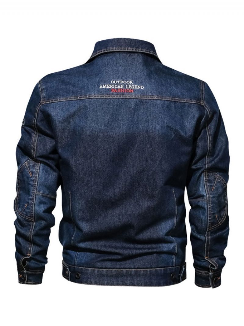 Herr Jeansjackor Chic Deep Blue Modern Cowboy Regular Fit Jacka - Djupblå