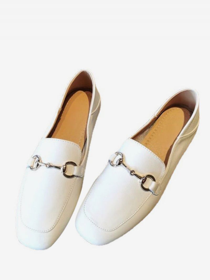 Chunky Heel Pu-läder Loafers För Kvinnor