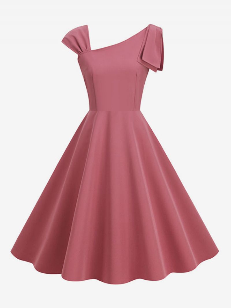 Retroklänning För Kvinnor 1950-tals Audrey Hepburn-stil Ärmlös Medium Rockabilly-klänning