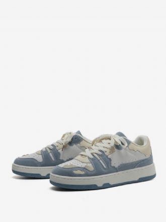 Herrsneakers För Män Mode Pu-läder Rund Tå Färgblock