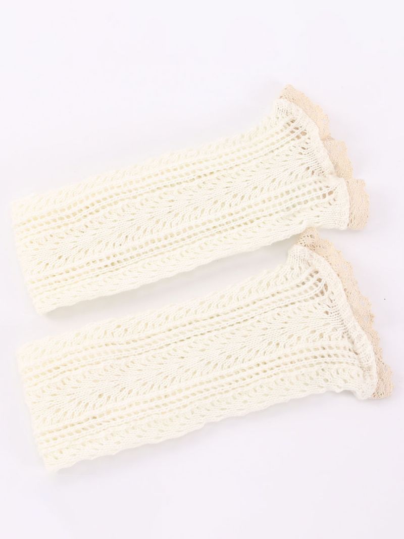 Svart Spets Högkvalitativ Fluffig Stickad Vinter Tjock Varm Mysig Fuzzy Calcetines Felpa Floor Invierno Damstrumpor - Beige
