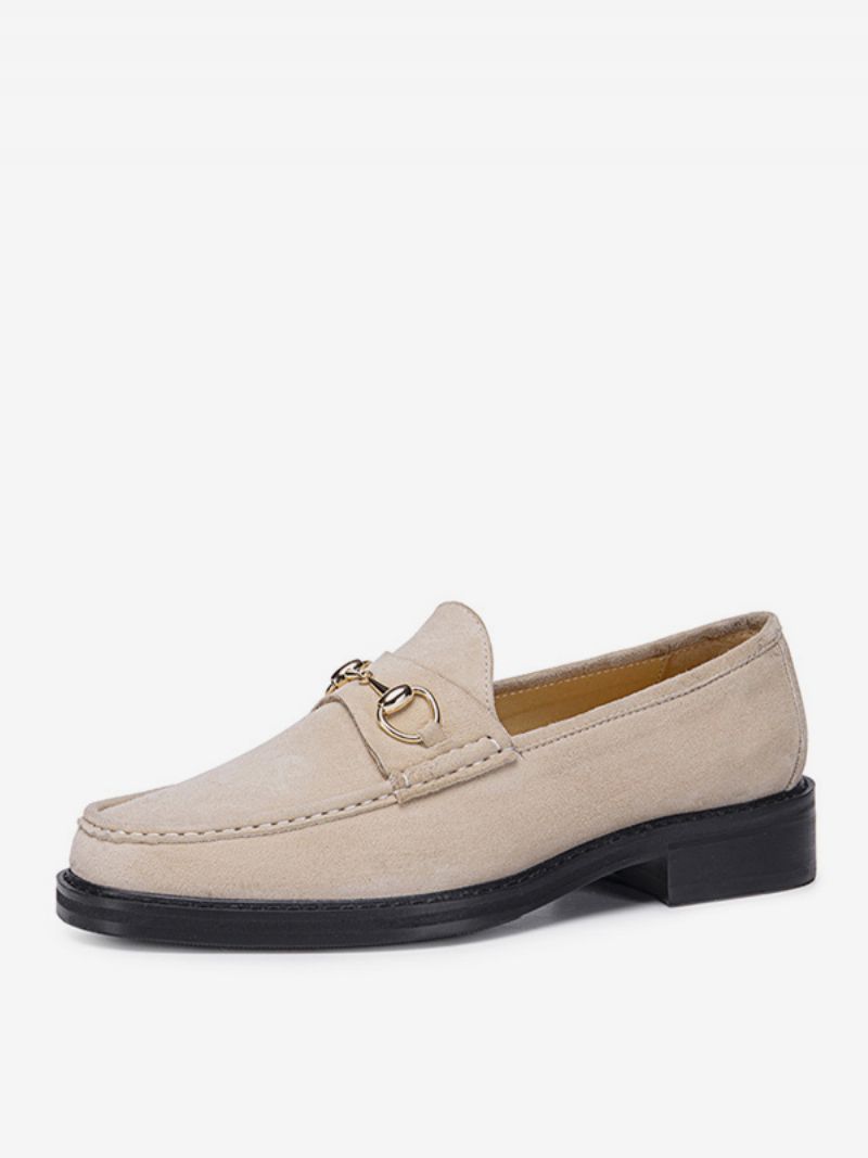 Män Kid Skin Slip-on Loafer Skor Prom Bröllopsskor - Ljusgul