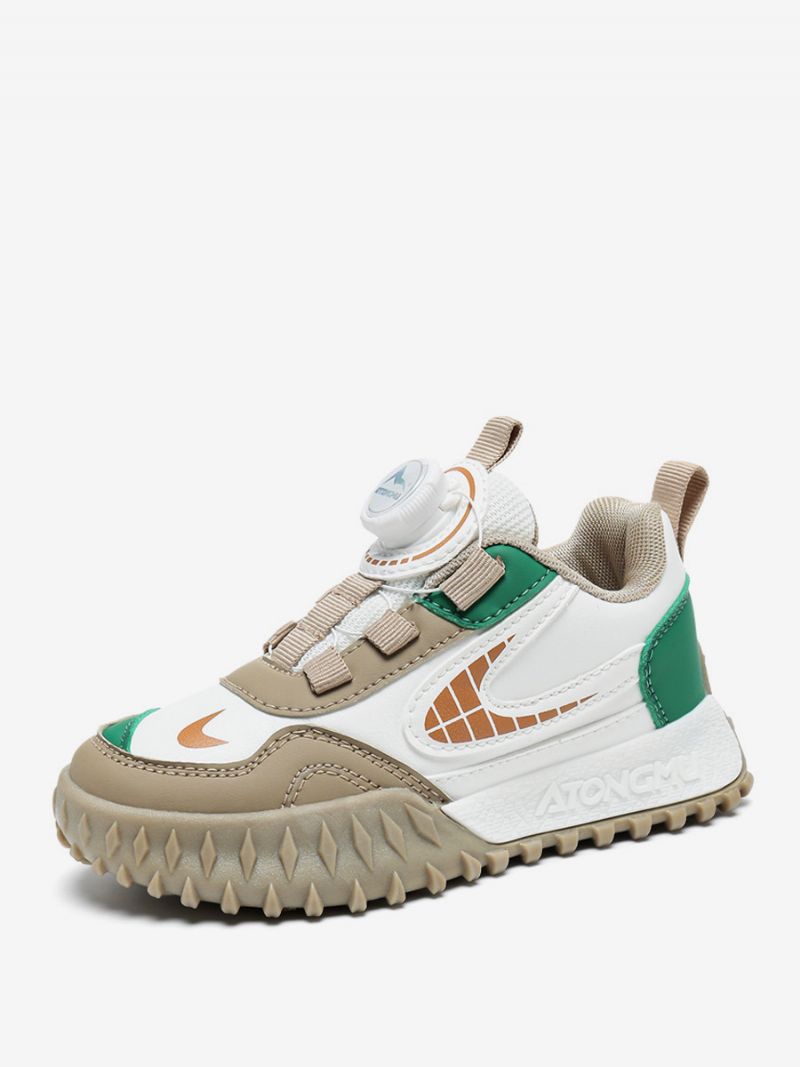 Svarta Roudn Toe Kids Sneakers - Vit
